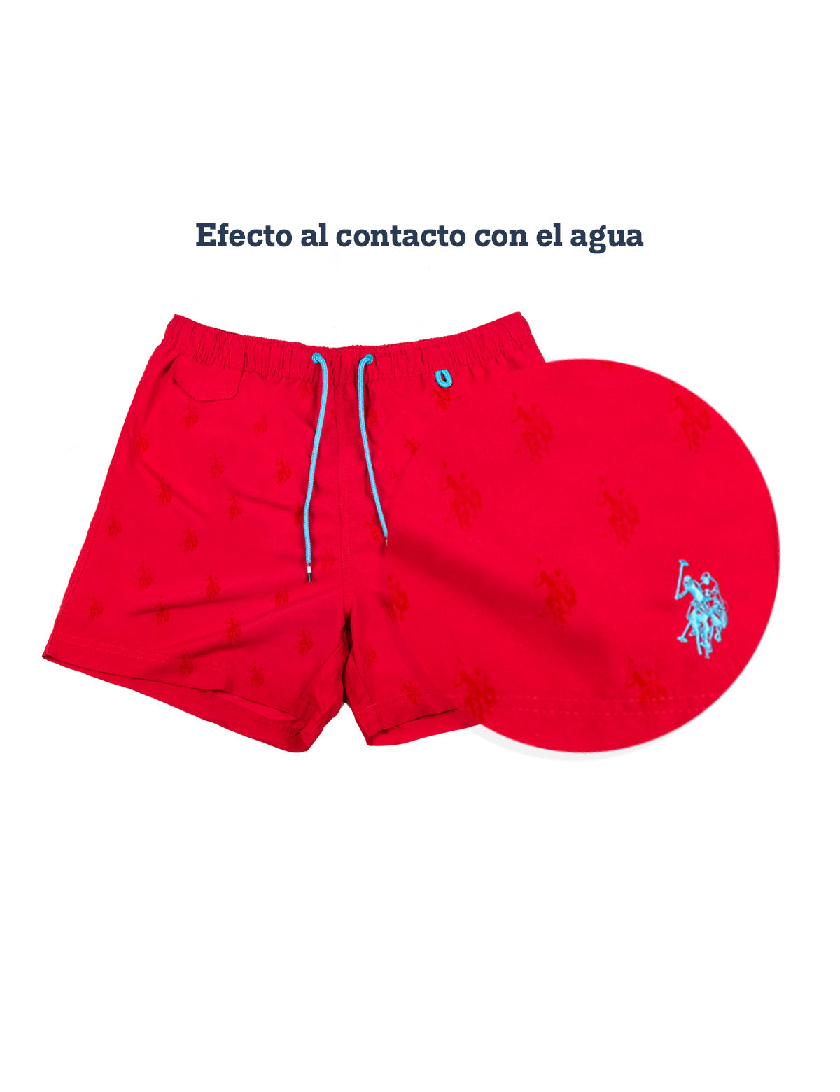 Foto 3 pulgar | Traje de Baño para Caballero Efecto Agua U. S Polo Assn