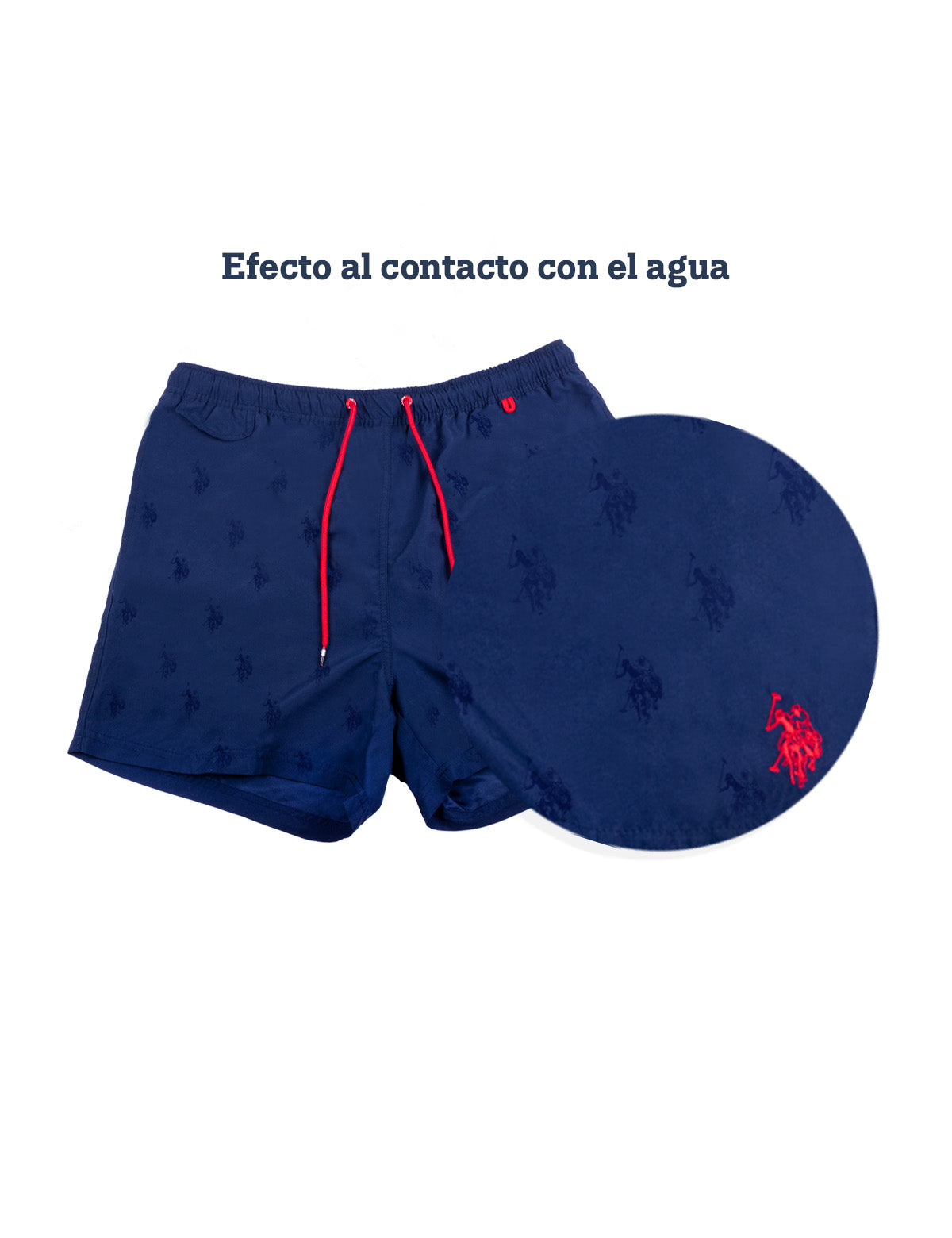 Foto 3 pulgar | Traje de Baño para Caballero Efecto Agua U. S Polo Assn