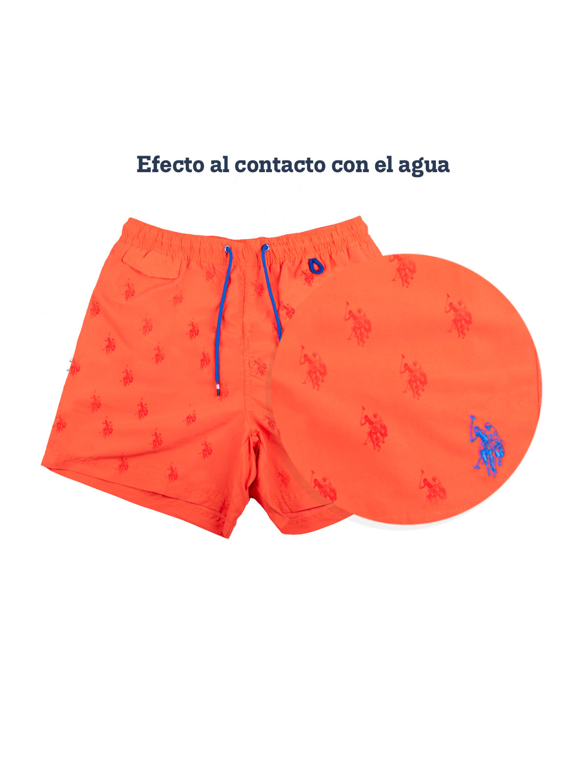 Foto 3 pulgar | Traje de Baño para Caballero Efecto Agua U. S Polo Assn