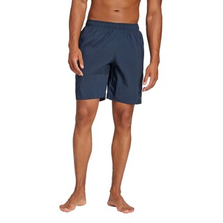 Foto 2 | Shorts De Natación Clx Largo Clásico Solid Adidas Azul Hombre