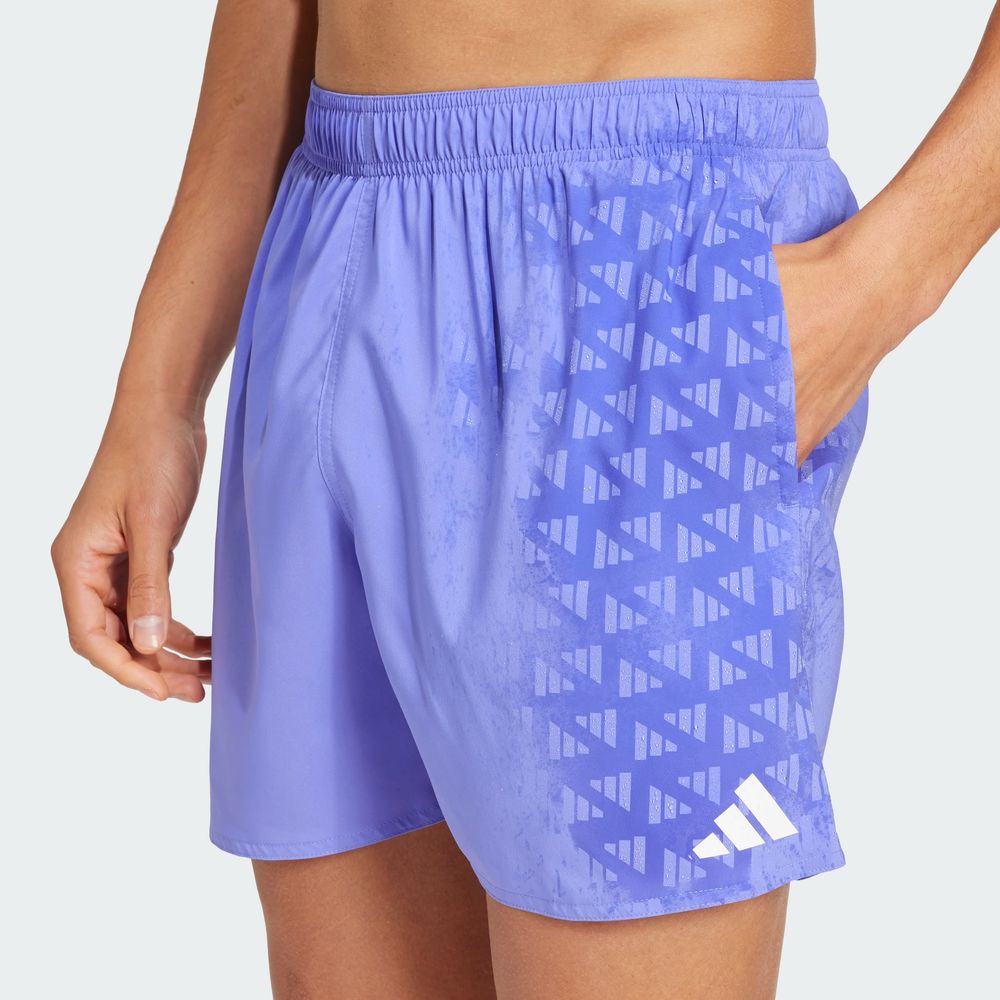 Foto 6 | Shorts De Natación Water Reactive Graphic 5-inch Adidas Azul Hombre