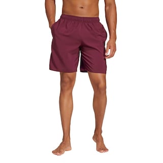 Foto 2 | Shorts De Natación Clx Largo Clásico Solid Adidas Granate Hombre