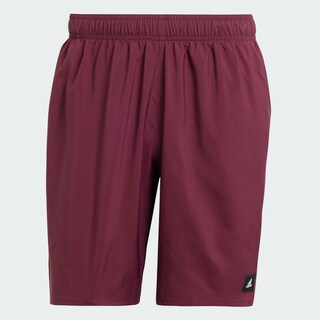 Foto 3 | Shorts De Natación Clx Largo Clásico Solid Adidas Granate Hombre