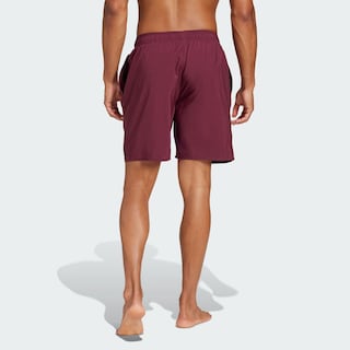 Foto 4 | Shorts De Natación Clx Largo Clásico Solid Adidas Granate Hombre