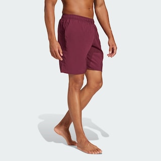 Foto 5 | Shorts De Natación Clx Largo Clásico Solid Adidas Granate Hombre