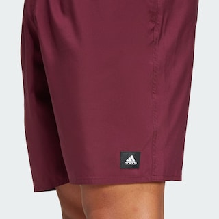 Foto 7 | Shorts De Natación Clx Largo Clásico Solid Adidas Granate Hombre
