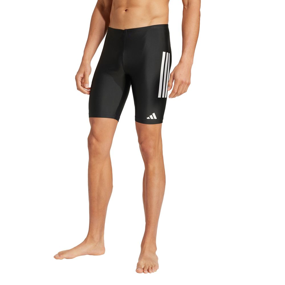 Foto 2 | Shorts De Natación 3 Franjas 8 Pulgadas Adidas Negro Hombre