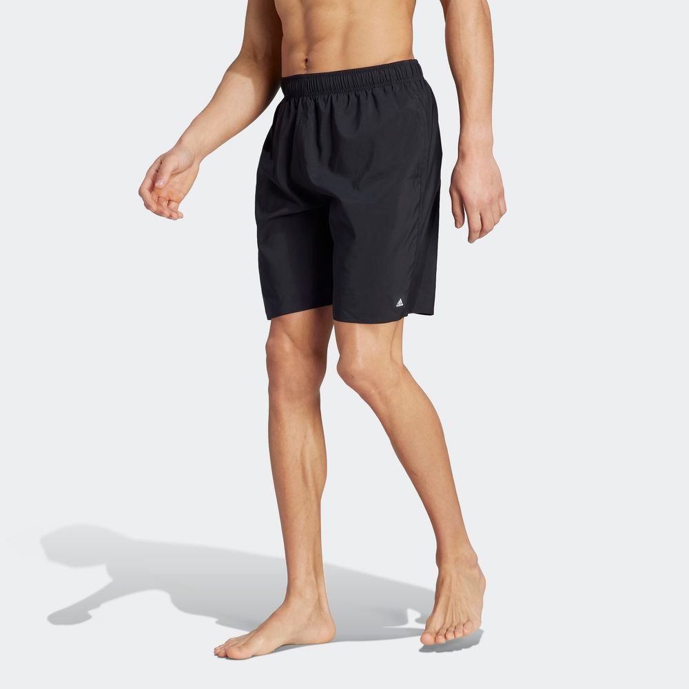 Foto 4 | Shorts De Natación Clx Largo Clásico Solid Adidas Negro Hombre