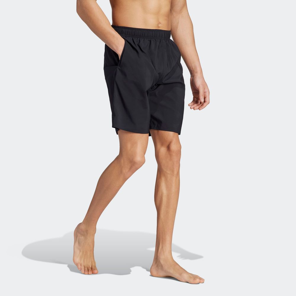 Foto 6 | Shorts De Natación Clx Largo Clásico Solid Adidas Negro Hombre