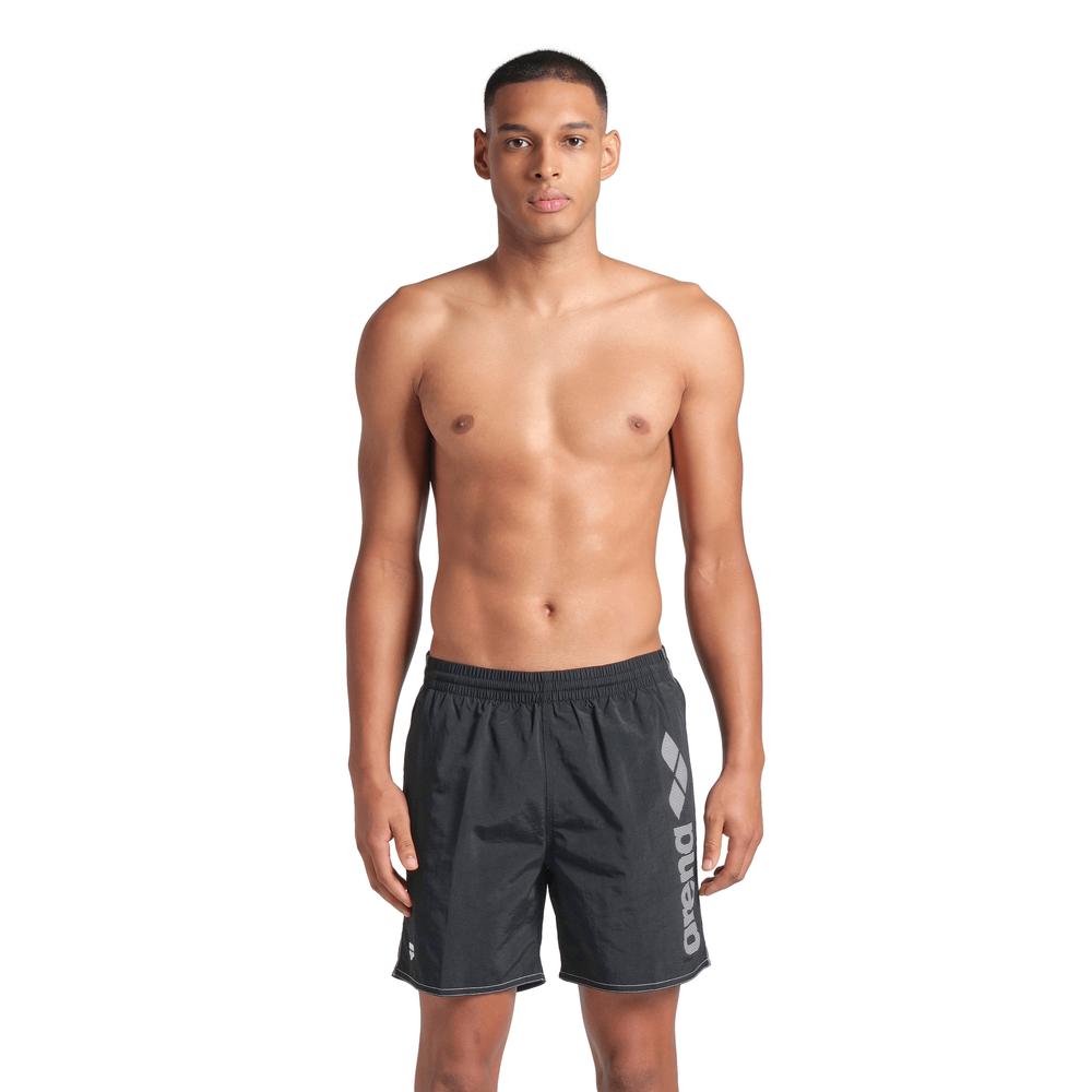 Short De Playa Arena Logotype Para Hombre Negro