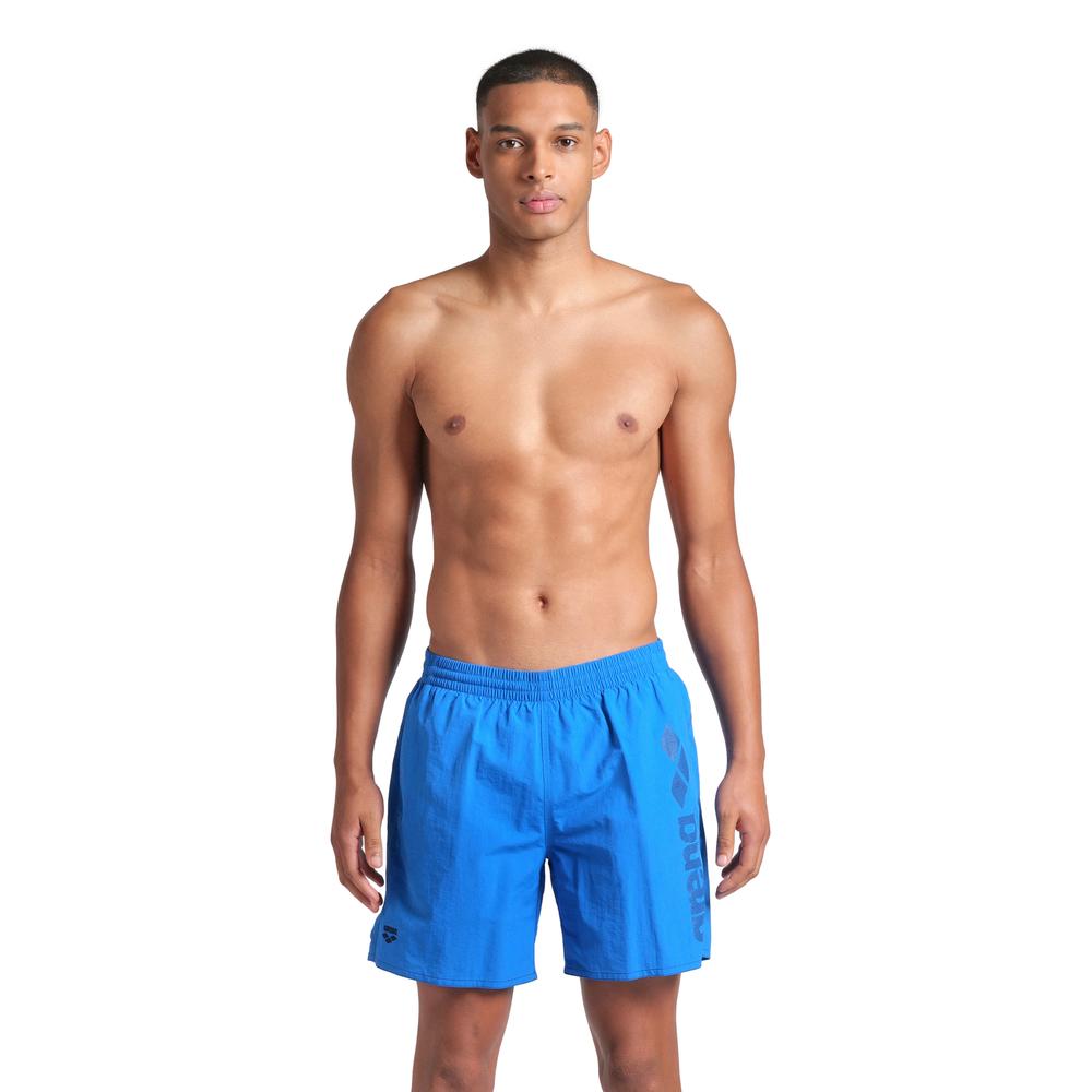 Short De Playa Arena Logotype Para Hombre Azul