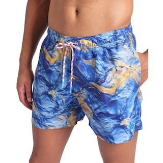 Foto 4 | Short Arena Water Prints Allover Para Hombre Azul