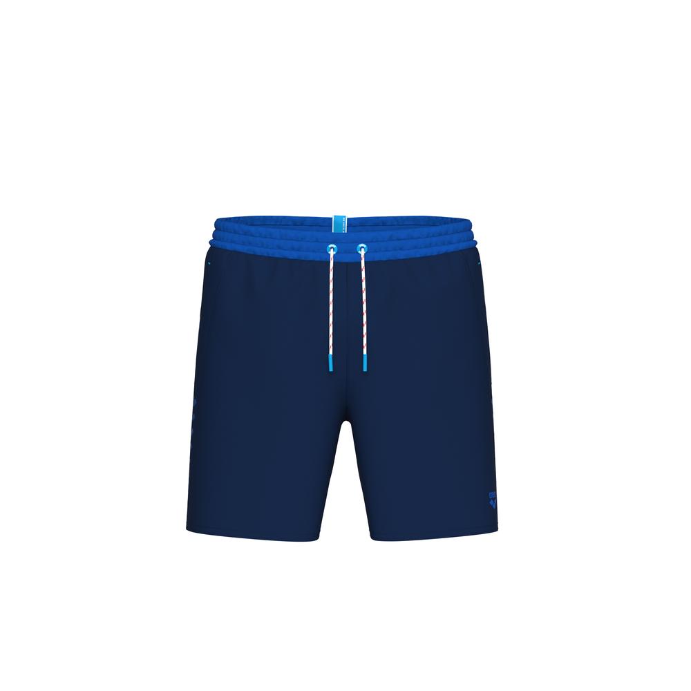 Foto 6 pulgar | Short Arena Team Stripe Para Hombre Azul Marino