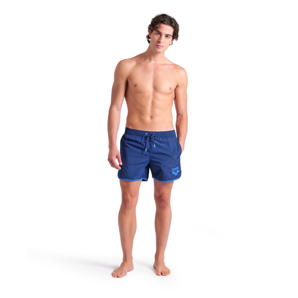 Foto 4 pulgar | Short Arena Logo Borders Para Hombre Azul Marino
