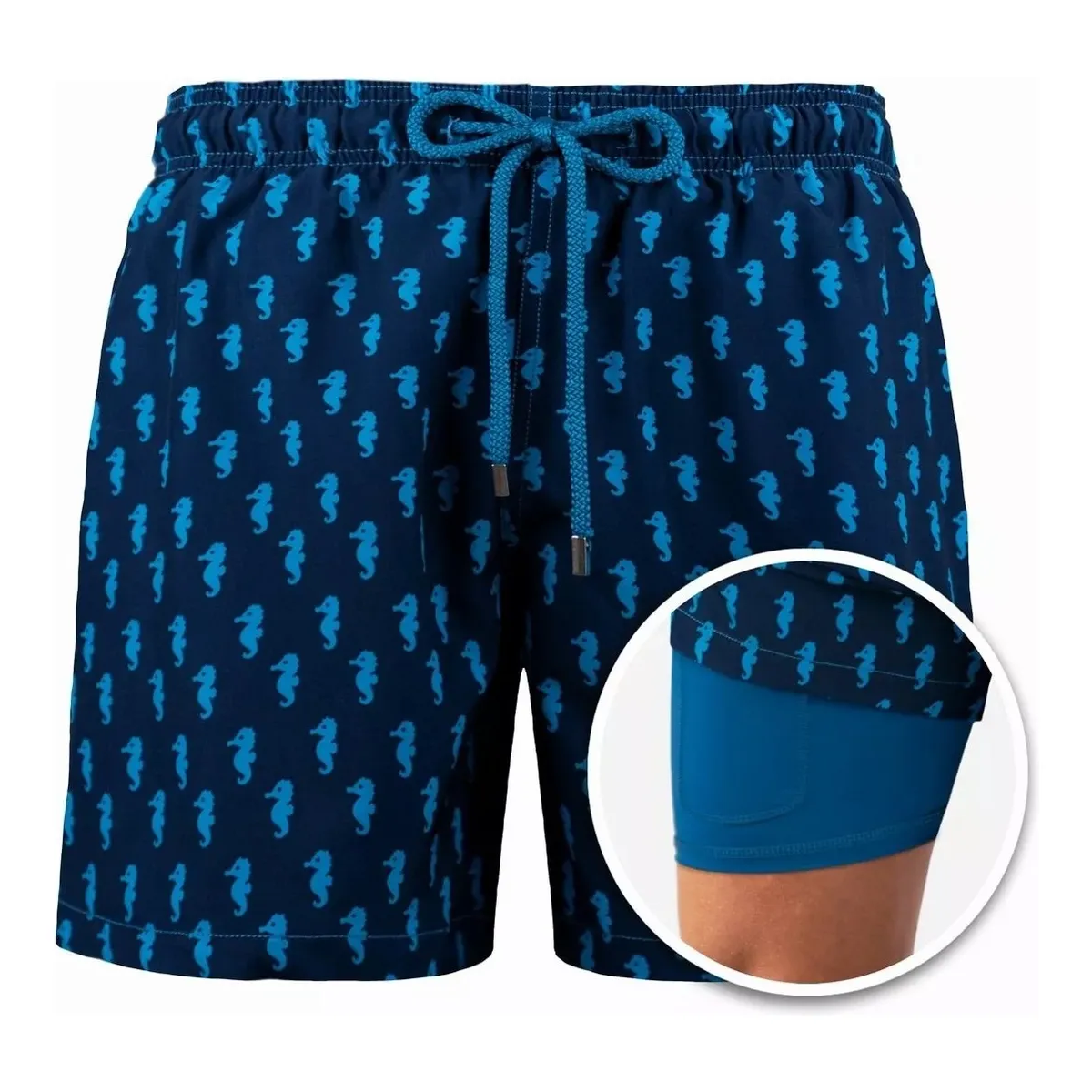 Foto 4 pulgar | Traje De Baño Para Hombre, Playa, Balneario Short Talla: 2xl Mod. A29 Eo Safe Imports Esi-19078 Azul