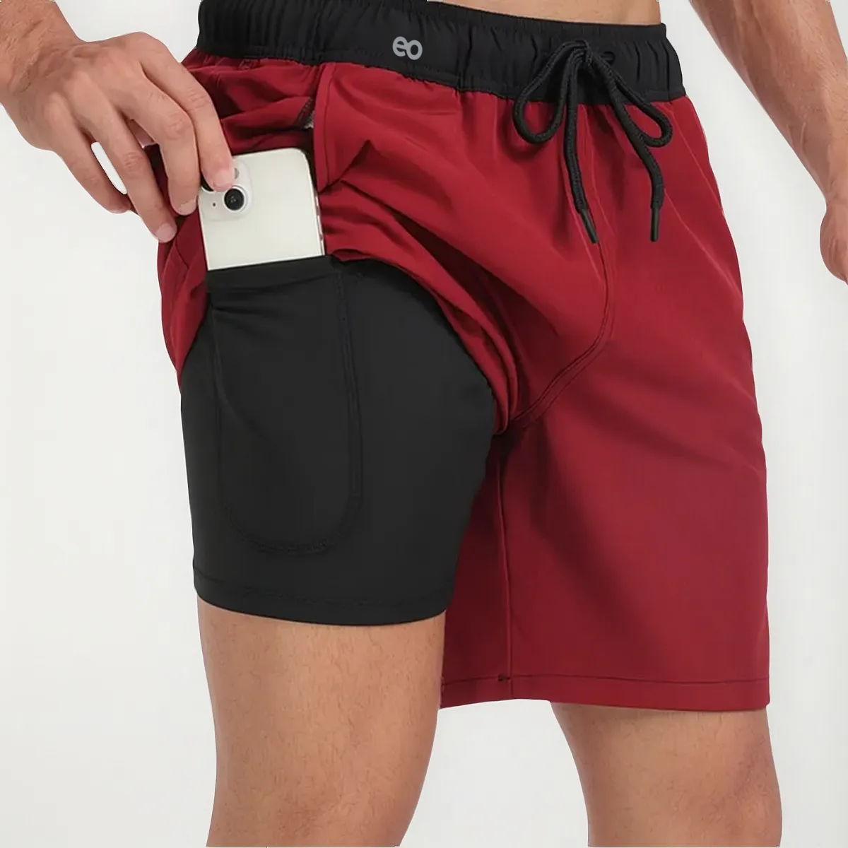 Foto 2 | Traje De Baño Short Talla Eg Eo Safe Imports Esi-19574 Rojo