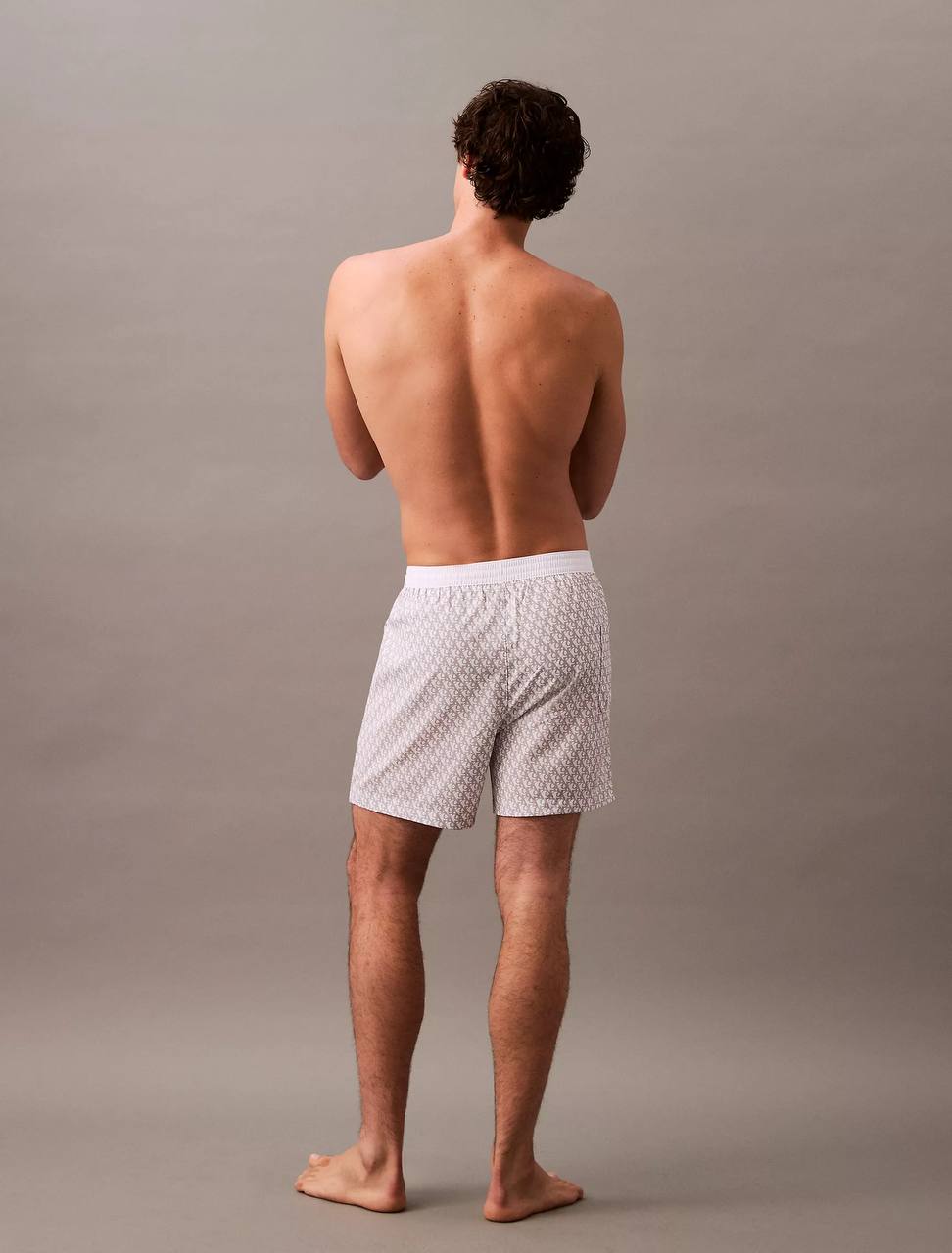 Foto 6 pulgar | Short De Baño Calvin Klein Monograma Wht N6100 Playa De Hombre - Original