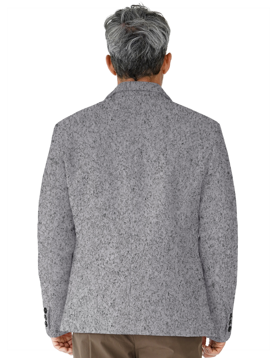 Foto 5 pulgar | Saco Calidad Premium Caballero Abotonado Cuello V Gris Roosevelt