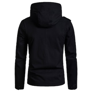 Foto 4 | Venta Internacional- Chamarra con Capucha Negra para Hombre