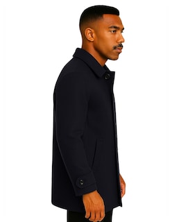 Foto 2 | Abrigo Largo Hombre Gamuza Premium Negro Roosevelt