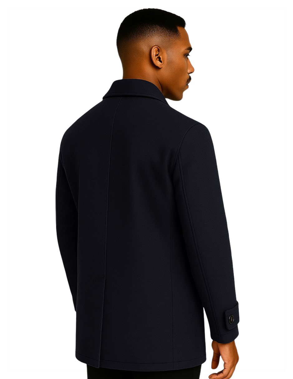 Foto 4 pulgar | Abrigo Largo Hombre Gamuza Premium Negro Roosevelt