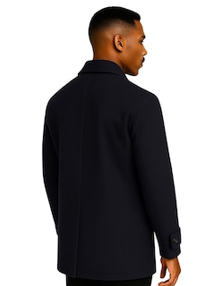 Foto 3 | Abrigo Largo Hombre Gamuza Premium Negro Roosevelt