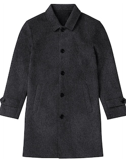 Foto 4 | Abrigo Largo Hombre Gamuza Premium Gris Obscuro Roosevelt