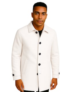 Foto 1 | Abrigo Largo Hombre Gamuza Premium Beige Claro Roosevelt