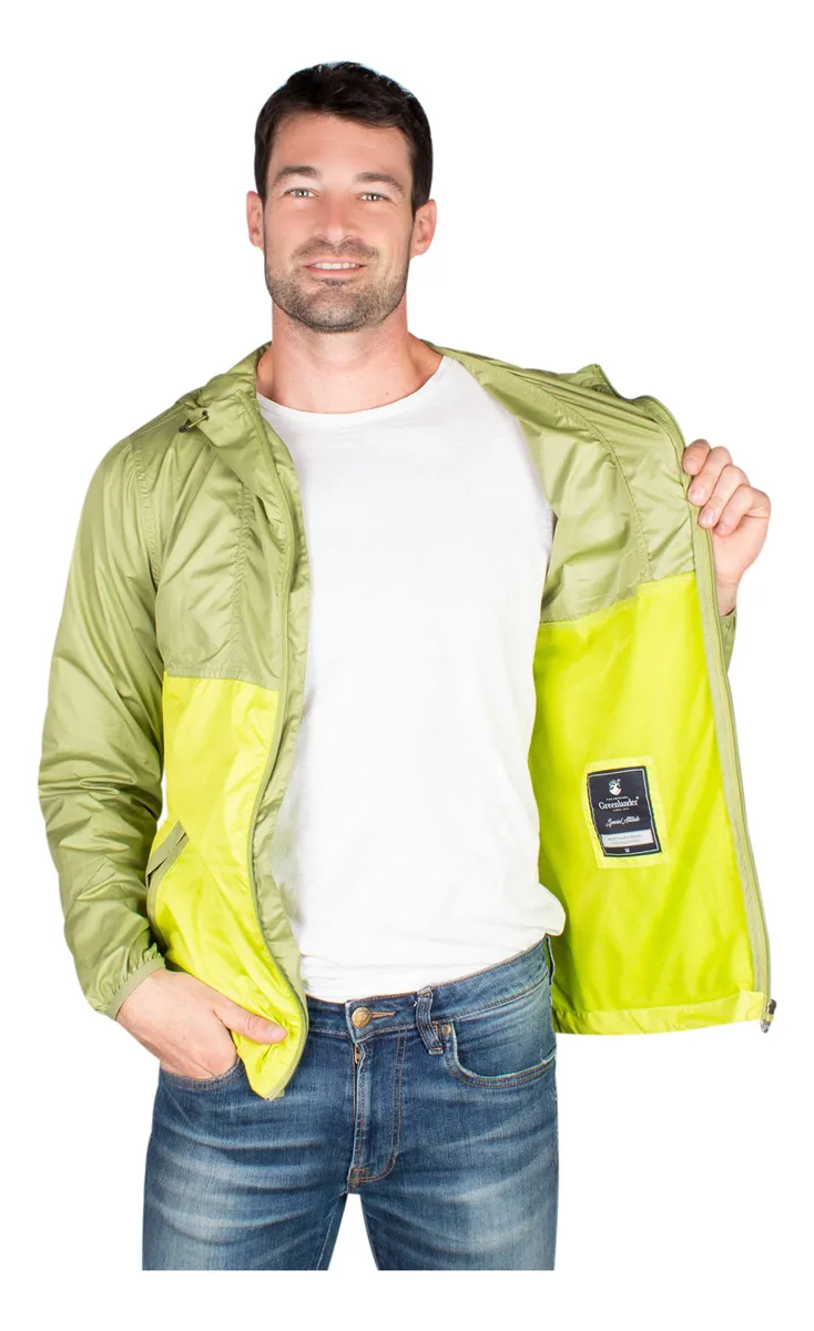Foto 5 pulgar | Rompevientos Ligero Greenlander Para Hombre Con Gorro Fijo