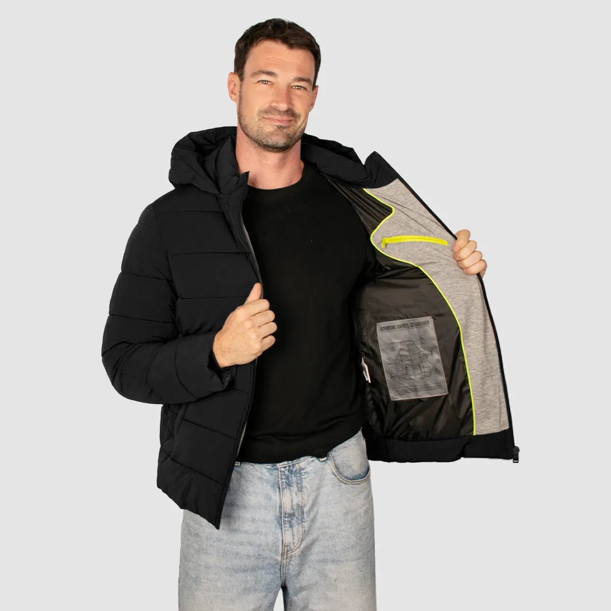 Foto 4 pulgar | Chamarra Greenlander Capitonada Con Capucha Para Hombre