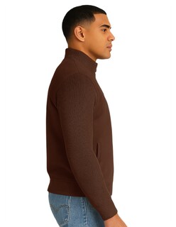 Foto 2 | Chamarra Caballero Mangas Y Cuello Elástico Casual Premium Chocolate Roosevelt
