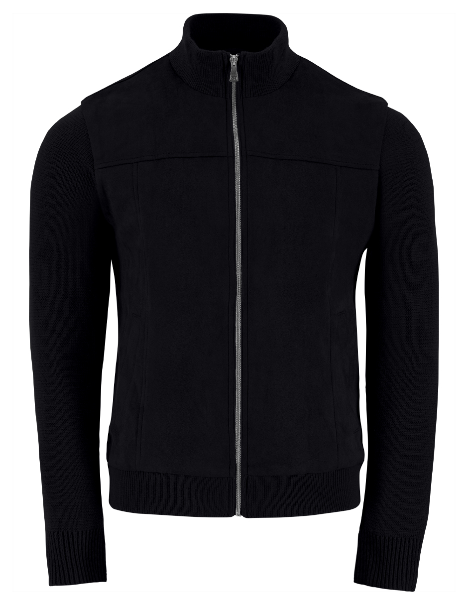 Foto 7 pulgar | Chamarra Caballero Mangas Y Cuello Elástico Casual Premium Negro Roosevelt