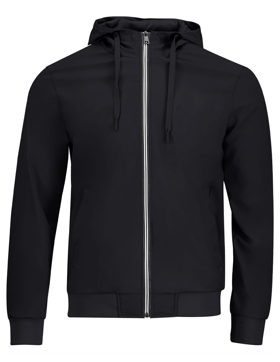 Foto 6 | Chamarra Boomber Casual Hombre Con Capucha Premium Negro Roosevelt C366