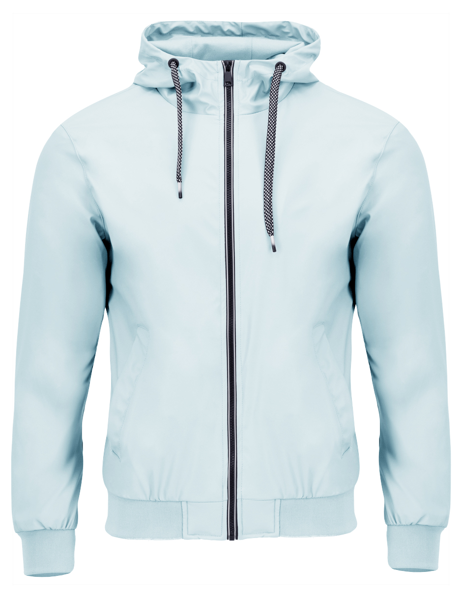 Foto 5 pulgar | Chamarra Hombre Casual Premium Lisa Con Gorro Azul Cielo Roosevelt C374