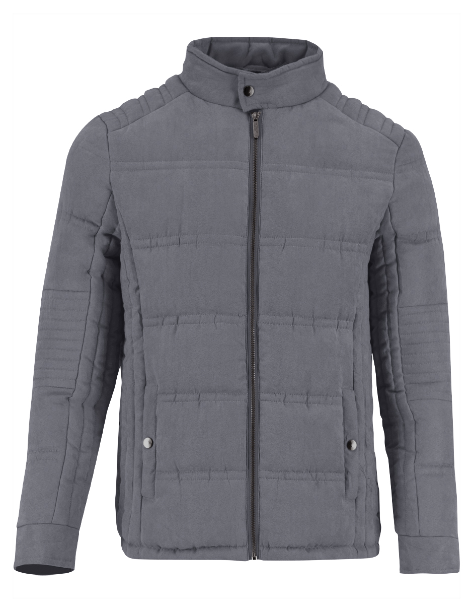 Foto 4 | Chamarra Caballero Acolchada Casual Gris Rooselvelt A315