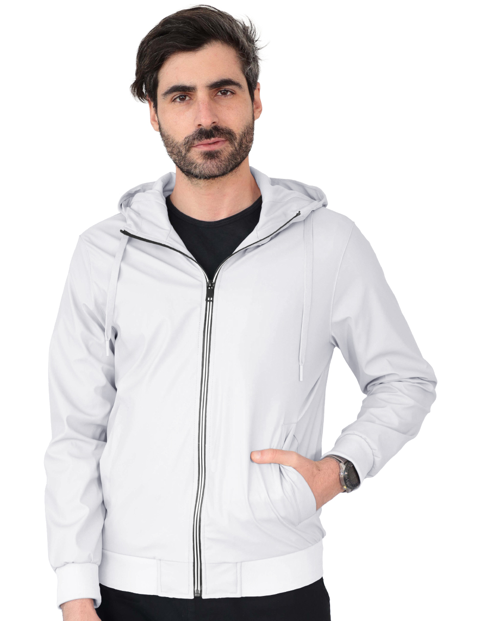 Foto 2 pulgar | Chamarra Boomber Casual Hombre Con Capucha Premium Beige Claro Roosevelt C366