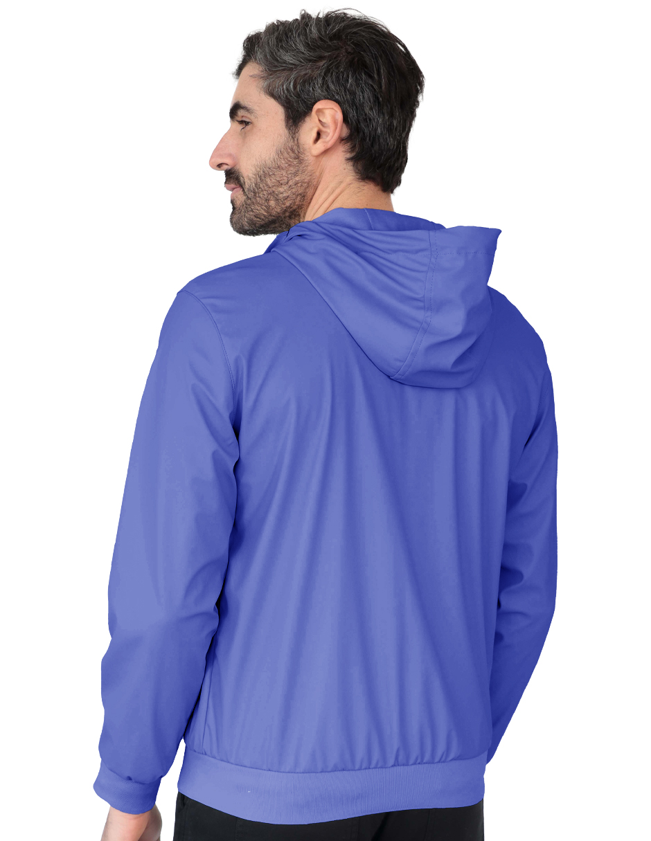 Foto 5 pulgar | Chamarra Boomber Casual Hombre Con Capucha Premium Azul Roosevelt C366