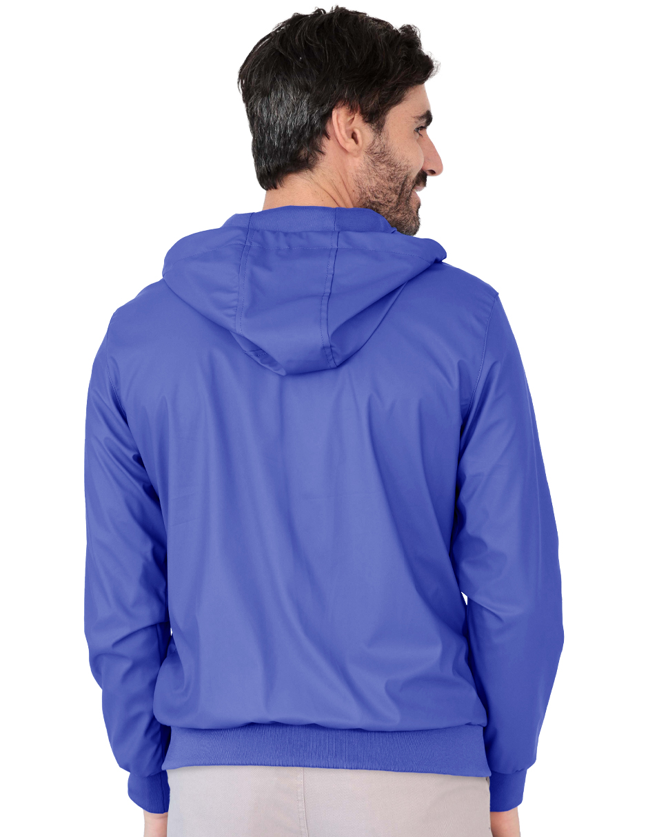 Foto 6 pulgar | Chamarra Boomber Casual Hombre Con Capucha Premium Azul Roosevelt C366