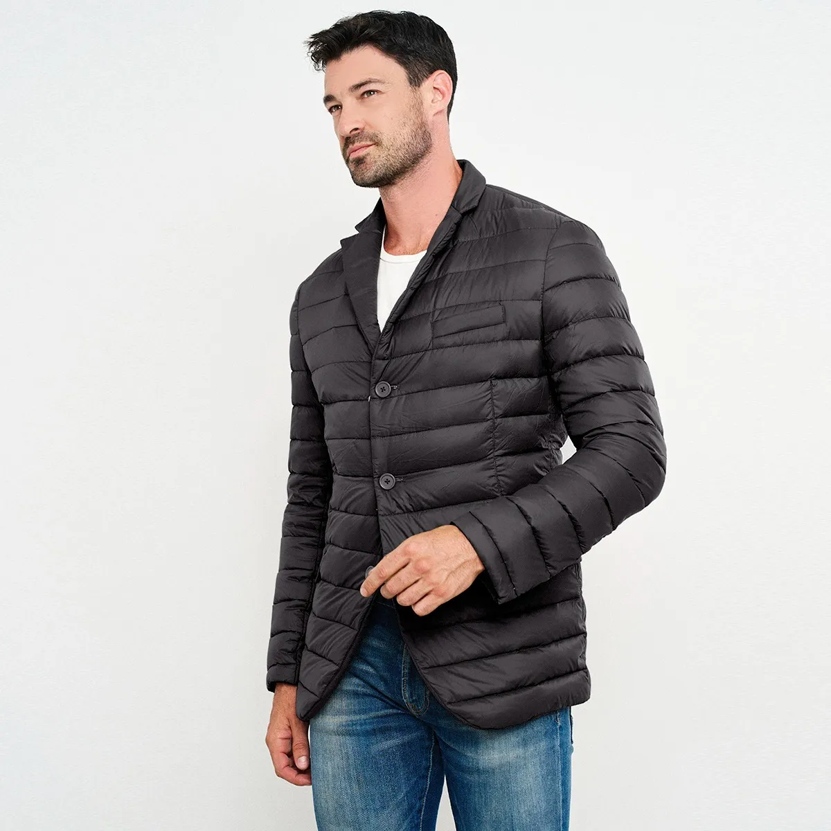 Foto 4 pulgar | Chamarra Greenlander Ligera Para Hombre Con Relleno De Pluma Y Capitonada