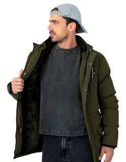 Foto 3 | Chamarra Cazadora Caballero Gorro Acolchada