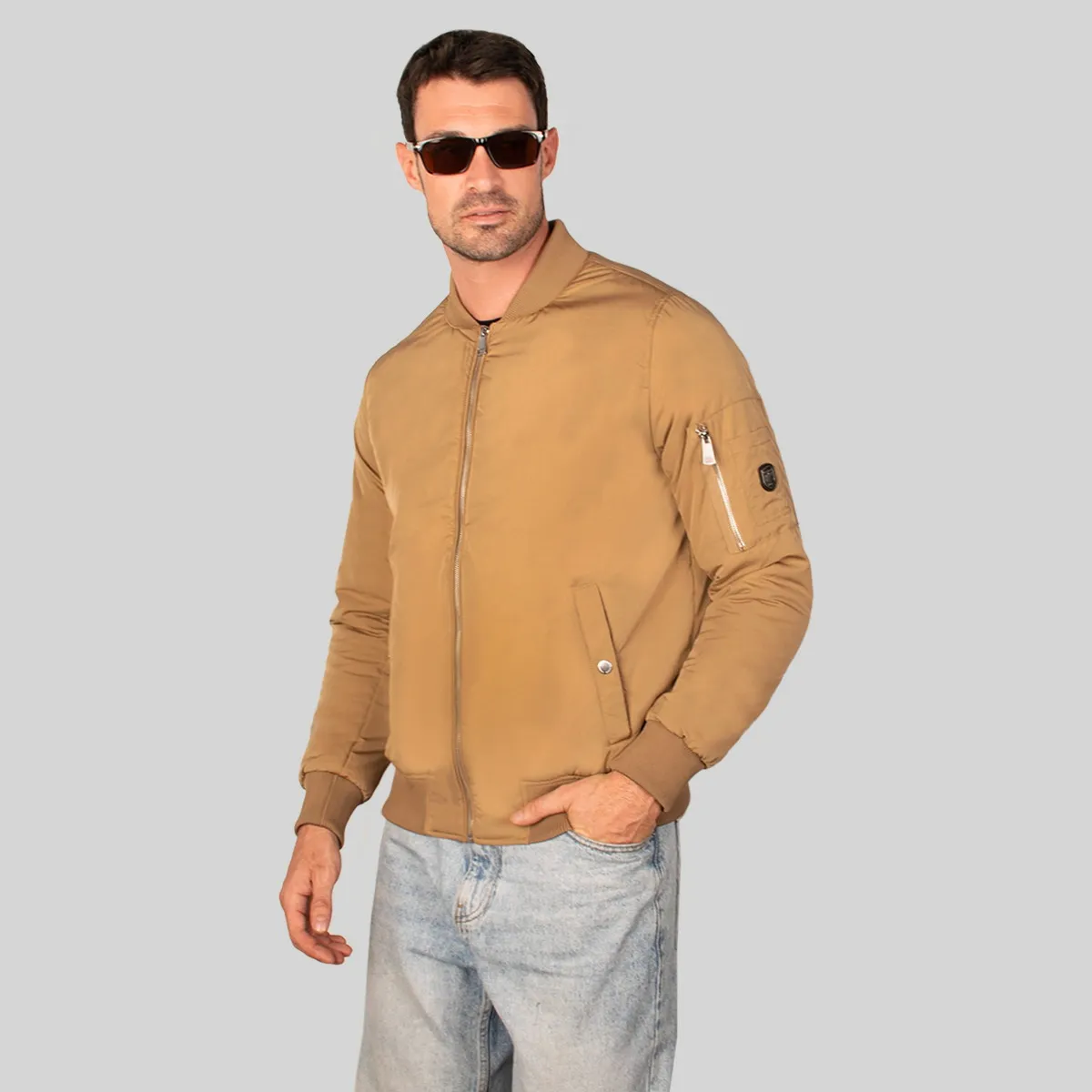 Foto 2 pulgar | Chamarra Greenlander  Para Hombre Casual Estilo Bomber Ligera