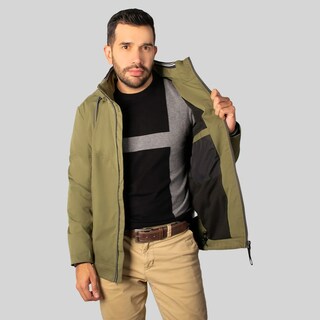 Foto 4 | Chamarra Para Hombre Greenlander Rompevientos Con Gorro