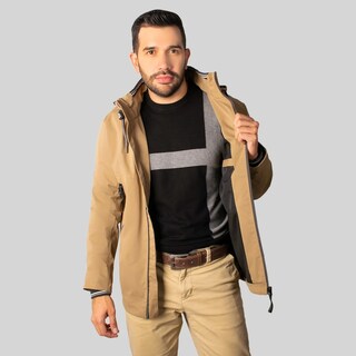 Foto 4 | Chamarra Para Hombre Greenlander Rompevientos Con Gorro