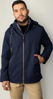 Foto 1 | Chamarra Para Hombre Greenlander Rompevientos Con Gorro