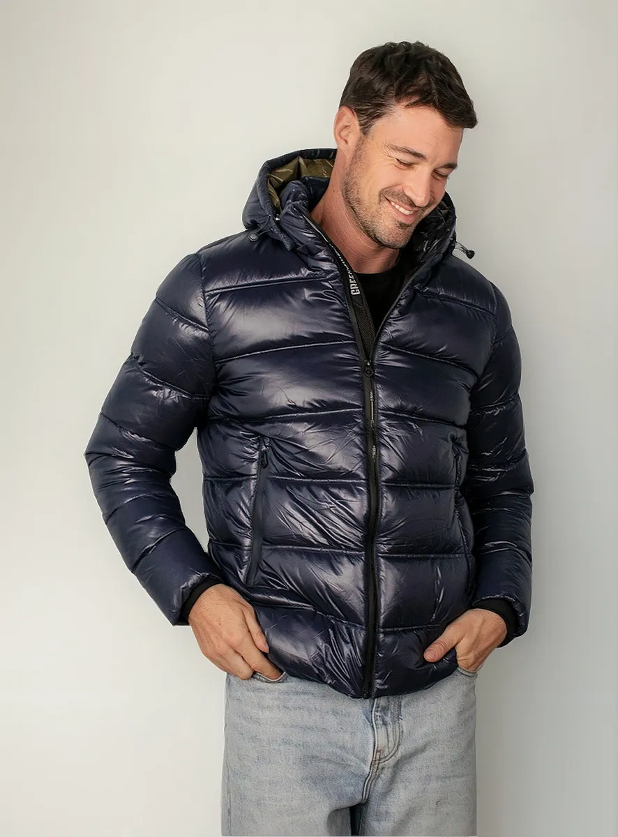 Chamarra Greenlander De  Hombre Capitonada  Con Gorro Desmontable