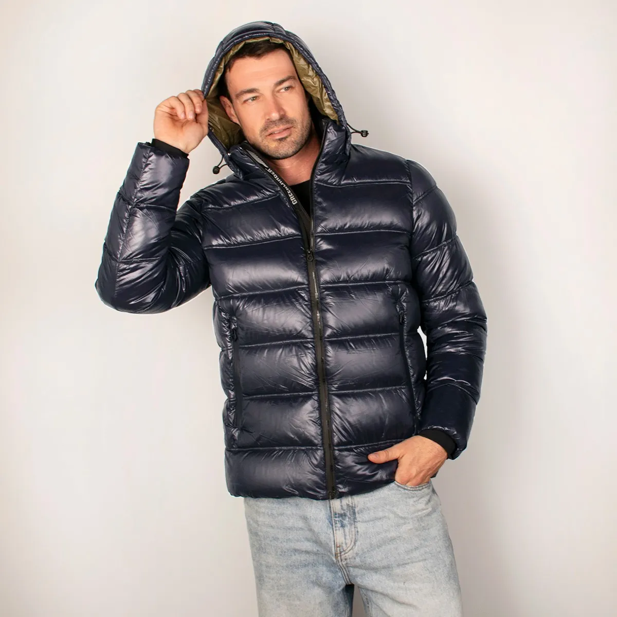 Foto 3 pulgar | Chamarra Greenlander De  Hombre Capitonada  Con Gorro Desmontable