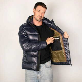 Foto 3 | Chamarra Greenlander De Hombre Capitonada Con Gorro Desmontable