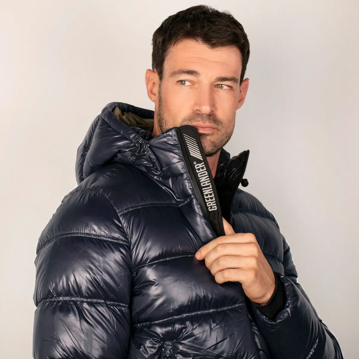 Foto 5 pulgar | Chamarra Greenlander De  Hombre Capitonada  Con Gorro Desmontable
