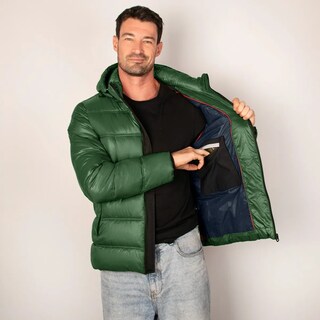 Foto 3 | Chamarra Greenlander De Hombre Capitonada Con Gorro Desmontable