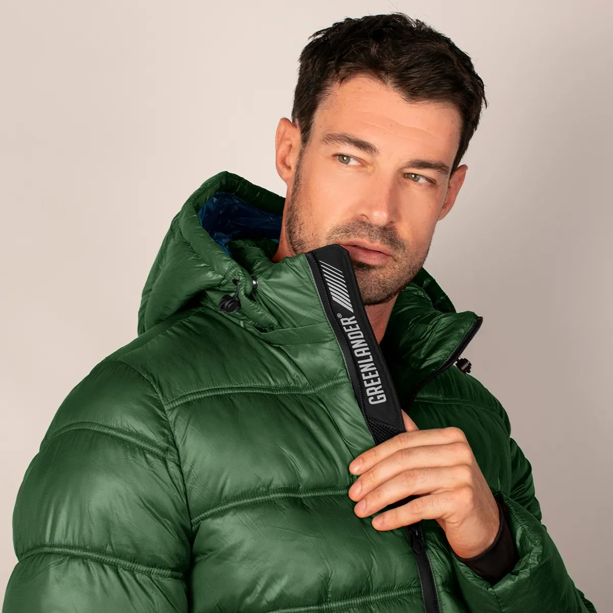 Foto 5 pulgar | Chamarra Greenlander De  Hombre Capitonada  Con Gorro Desmontable